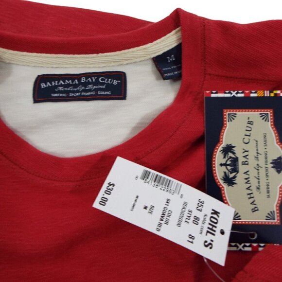 Bahama Bay Club Men’s Guava Red Crew Neck Short Sleeve T-Shirt – Size Medium NWT - Picture 12 of 14
